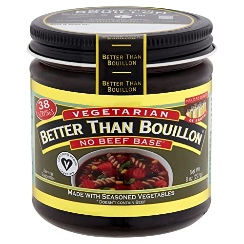 Better Than Bouillon Vegetarian No Beef Base, Made With Seasoned Vegetables, Certified Vegan, Makes 9.5 Quarts Of Broth, 38 Servings (8 Ounce (Pack Of 2)) #TOP7