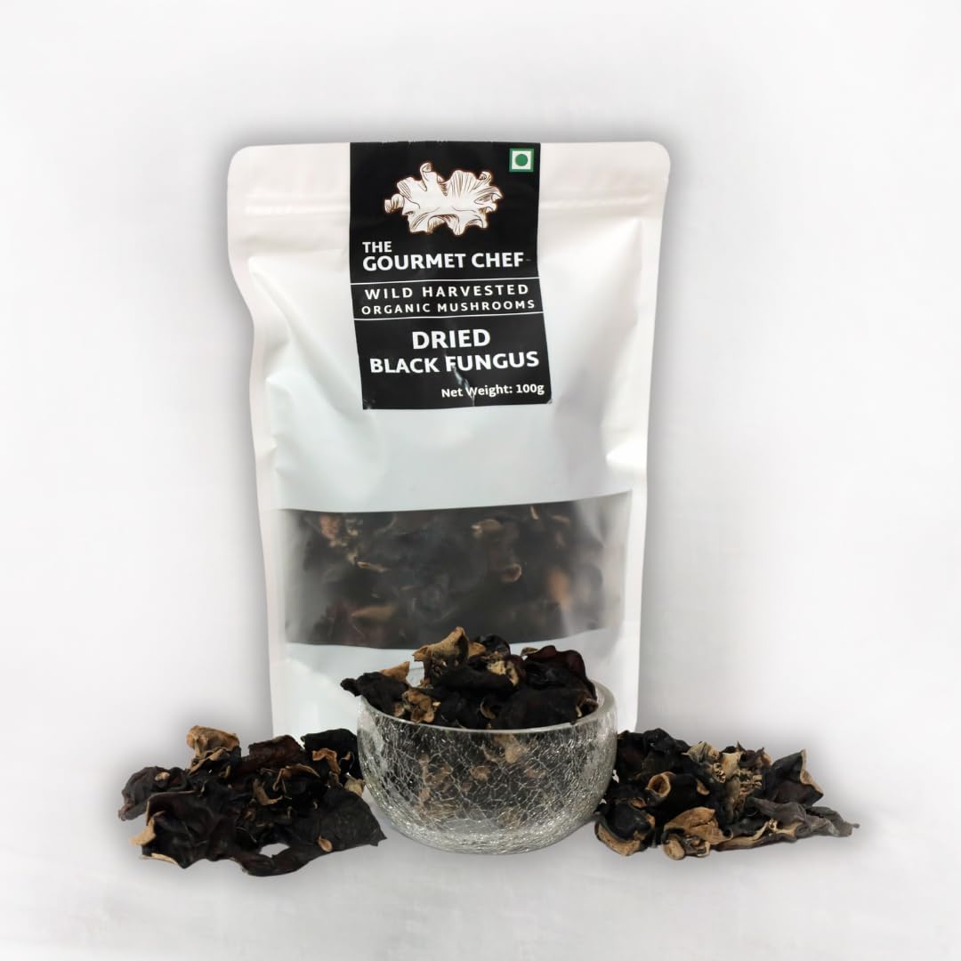 THE GOURMET CHEF Wild HARVESTED Organic Mushroom Black Fungus (100 GMS for a Pack of 1) (B0CKY667CD) Amazon Price History, Amazon Price Tracker