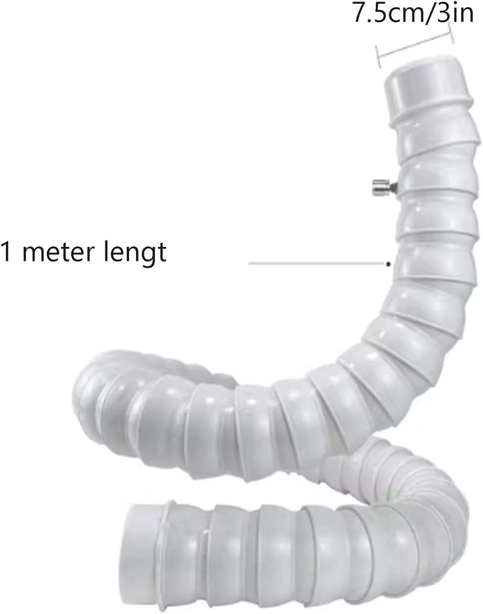 3-inch 360° flexible hose, air purifier filter, suitable for industrial and moxibustion applications(120 centimeter)
