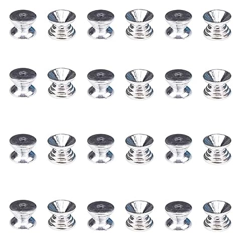 OXYPLAY 24PCS Handmade DIY Jewelry Box Handle Base, Mini Single-Hole Cabinet Door Alloy Metal, Creative Drawer Hardware Accessories (Silver) Cover