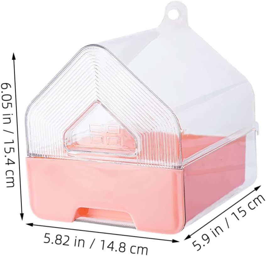 2PCS Bird Bath for Parakeets and Cockatiels Drawer Style Hanging Bird Shower Tub for Birdcage Bathing and Cleaning