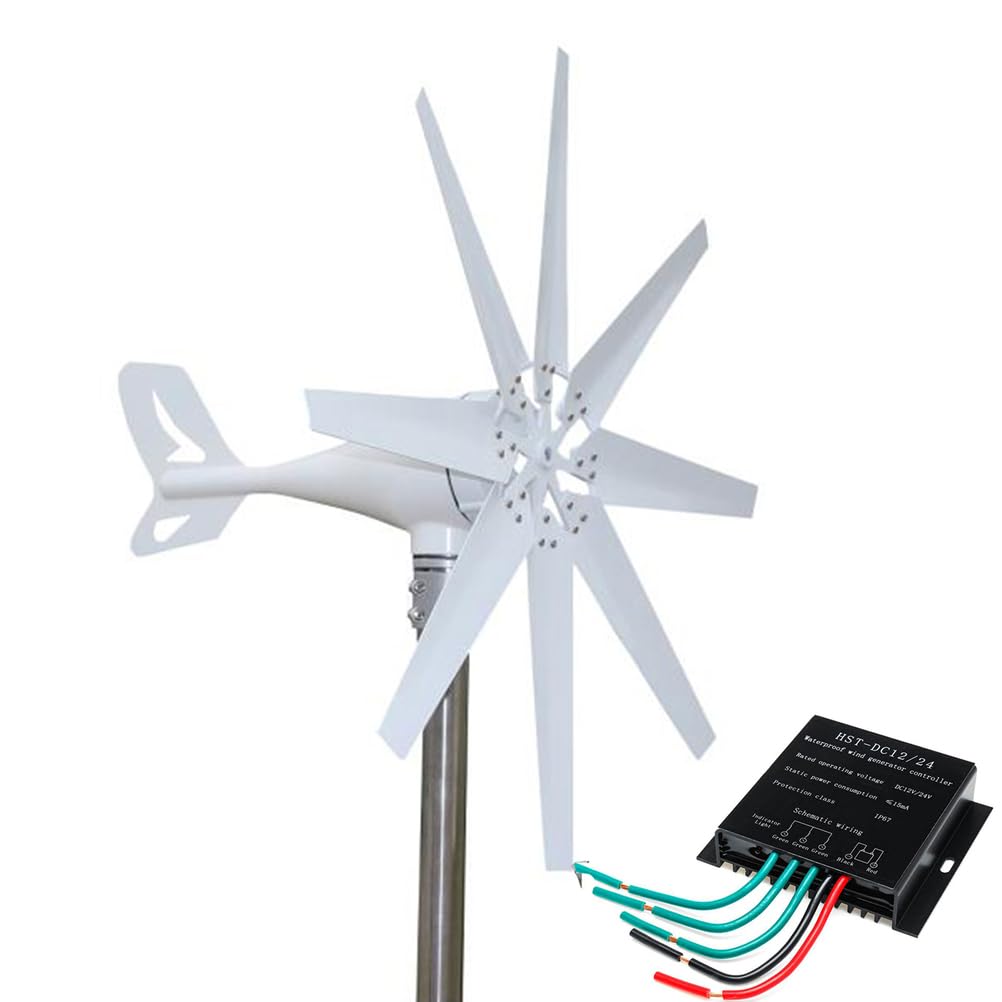 Éolienne verticale 12V 10000W avec contrôleur pour maison et éclairage public
