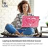 LSS Laptop 17-17.3" Skin Cover with Colorful Pink Heart Pattern for HP Dell Lenovo Apple Asus Acer Compaq - Fits 16.5" 17" 17.3" 18.4" 19" (2 Wrist Pads Free) #4