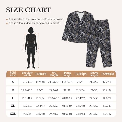Pyjama manches longues libellules grises avec pantalon à taille élastique pour femme - 5
