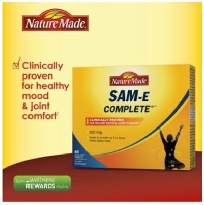 Nature Made SAM-e Complete 400 mg - 2 Boxes, 60 Enteric Tablets Each