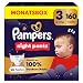 Pampers Night Pants Größe 3, 160 Windeln, 6kg-11kg, bieten zusätzlichen Schutz für die ganze Nacht