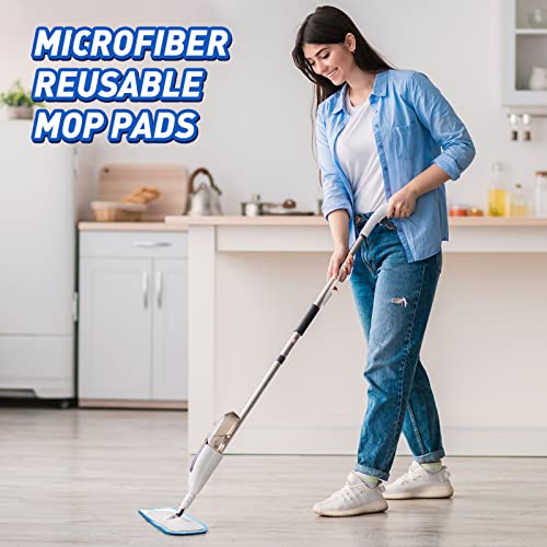 Gandeer Microfiber Spray Mop Replacement Pads Heads For Wet/ Dry Mop Microfiber Cleaning Pad Reusable Mop Pads Replacement Refills Compatible With Bona Floor Care System Fit Most Spray Mops (16) #TOP5