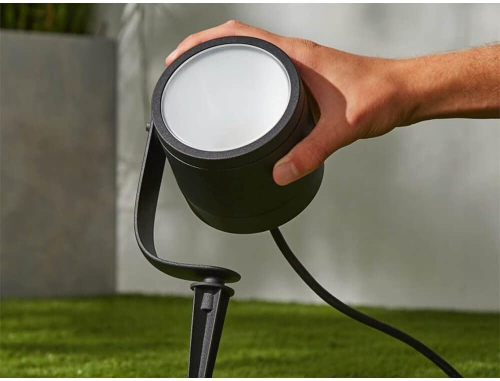 Philips Hue White & Color Ambiance Lily XL Outdoor Smart Spot Light Base Kit (Hue Hub Required), 1 Spot Light + mounting kit, Works with Alexa
