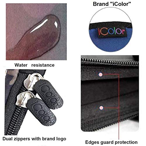 Icolor 17 Inch Laptop Shoulder Bag 16 Inch 16.5 Inch 17 Inch 17.3 Inch 17.4 Inch Inch Neoprene Laptop Computer Pc Zipper Messenger Bag Case Cover Holder Protector Pack W/Side Pocket thumb #1