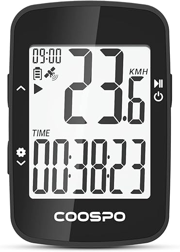 COOSPO BC26 Bike Speedmeter GPS, Wireless Bike Computer for Entry Level Rider, Bicycle Speedometer Odometer Wireless Cycling Computer with Automatic Backlight
