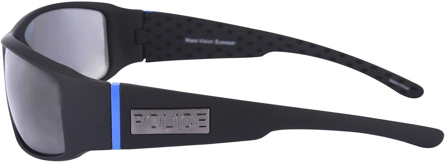 Mass Vision Police/Sheriff TAC Polarized Sport Wrap Thin Blue Line Sunglasses