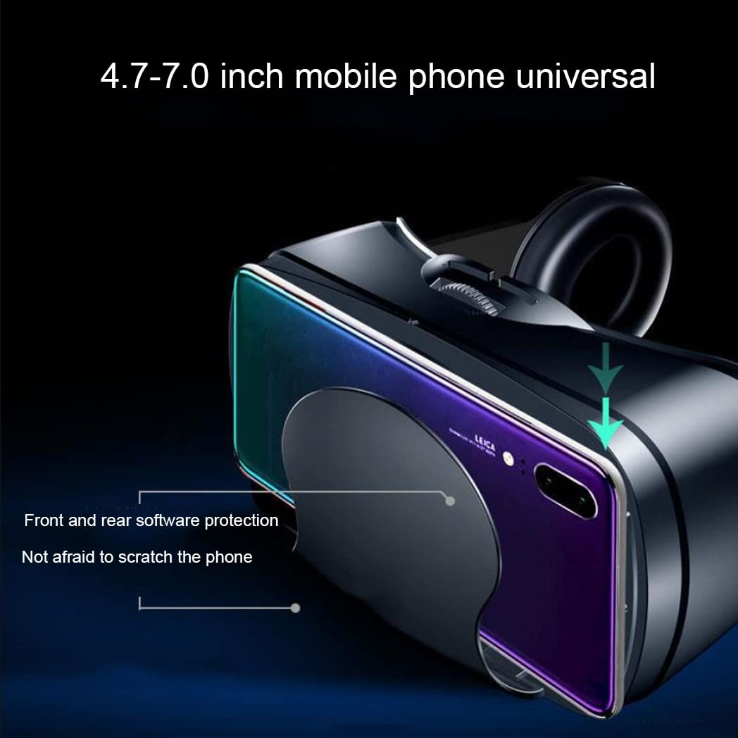 Occhiali VR, Visore Realtà Virtuale, Cuffie 3D VR Compatibile con Tutti Gli, Lente Regolabile per Film e Giochi 3D, per iPhone 13 Pro Max/13 Pro/13/12/11, per Samsung Galaxy S21, Huawei, Xiaomi