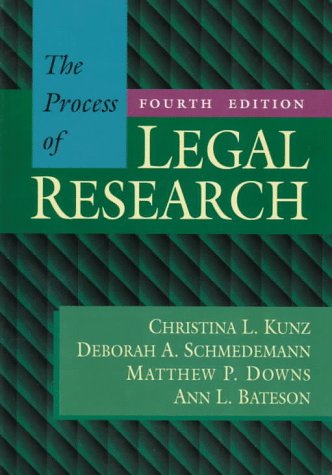 Process of Legal Research 0316507326 Book Cover