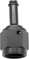 Vista 4 de Recta 6AN hembra giratoria a 1/4 "empuje en manguera adaptador de montaje de púas aluminio negro