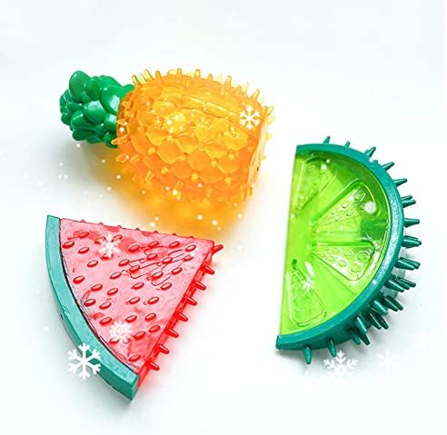 Cute Fruits Dog Toys - Squeaky Teeth Cleaning and Training for Puppy, Small Medium Dog Pets (Watermelon) image 5