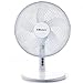 Belaco 12inch Table Fan Desk Fan with 3 Speed Oscillating cooling fan Stand Fan floor fan Low Noise Strong Resistant Base high protective mesh grill home office (White)