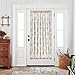 jinchan French Door Curtain for Door Winow Paisley Scroll Printed Linen Glass Door Curtain 72 inch Long Door Panel Rod Pocket Light Filtering Door Drape Tieback Included 1 Panel Grey on Beige