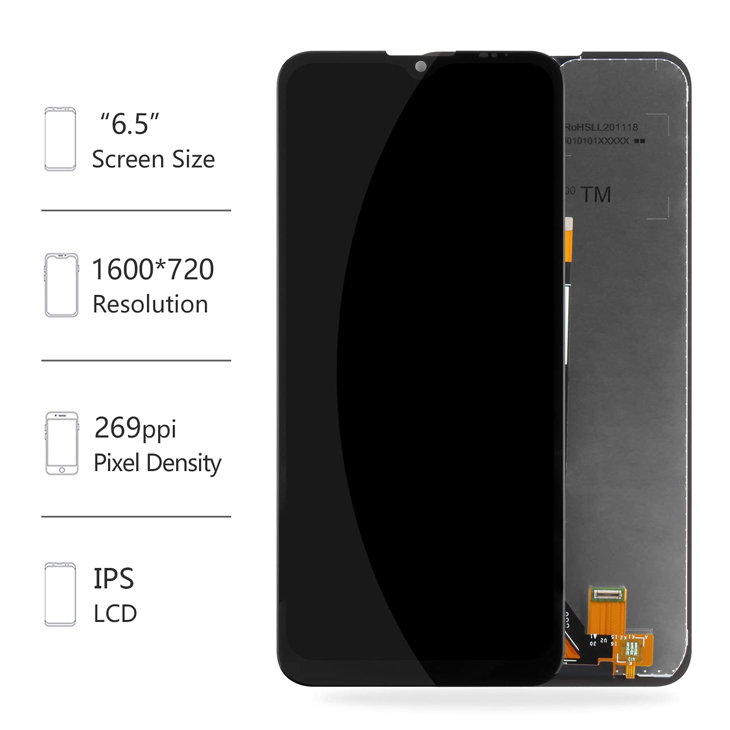 Pantalla Compatible Con Motorola Moto G10 Para Xt2127-1 Lcd Negro