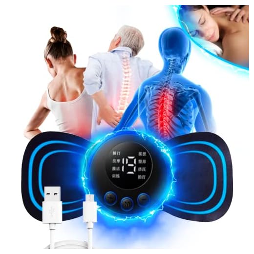 Mini Massageador Elétrico Portátil Aparelho Massageador Elétrico Recarregável Portátil p/Dor muscular pescoço pernas coluna lombar sem fio usb fisioterapia tens relaxamento corporal