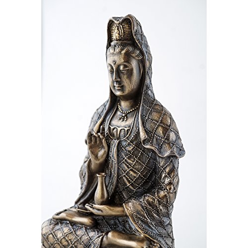 Estatua Guan Yin Resurgiendo del Mar 6.5 pulgadas miniatura 5