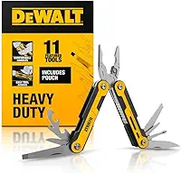 DEWALT Multiferramenta 11 em 1 com bainha – Ferramenta de bolso dobrável com faca, alicate, chaves de fenda, serra, lata e abridor de garrafas – Ferramenta EDC compacta para construção, comércio e uso