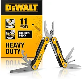 DEWALT Multiferramenta 11 em 1 com bainha – Ferramenta de bolso dobrável com faca, alicate, chaves de fenda, serra, lata e abridor de garrafas – Ferramenta EDC compacta para construção, comércio e uso