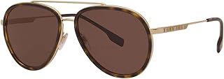 BURBERRY Sunglasses BE 3125 101773 Oliver Gold Dark Brown