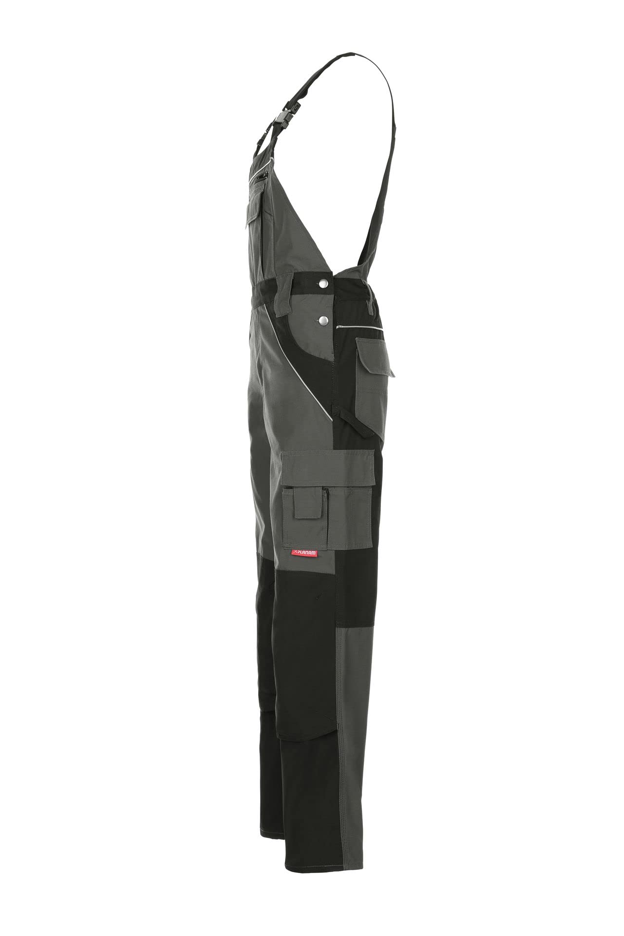 Planam 2526027 Plaline Latzhose, Schiefer/Schwarz, Größe 27