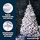 Weißer Weihnachtsbaum von Prextex - 180cm Hoch, 1200 Spitzen - Hochwertiger Ausklappbarer Künstlicher Weihnachtsbaum, Beschneite Fichte in Weiß, Leicht und Einfach Aufzubauen mit Metallständer