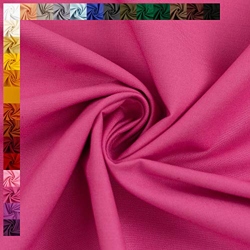 Swafing Baumwollstoff Heide, Uni-Farben, Einfarbig, 100% Baumwolle, pink, Standard 100 by Oeko-TEX (50cm x 150cm)