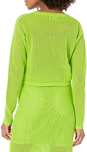 The Drop Womens Asher Long Sleeve Cropped Crochet Tops Birch S : Amazon.de:  Fashion