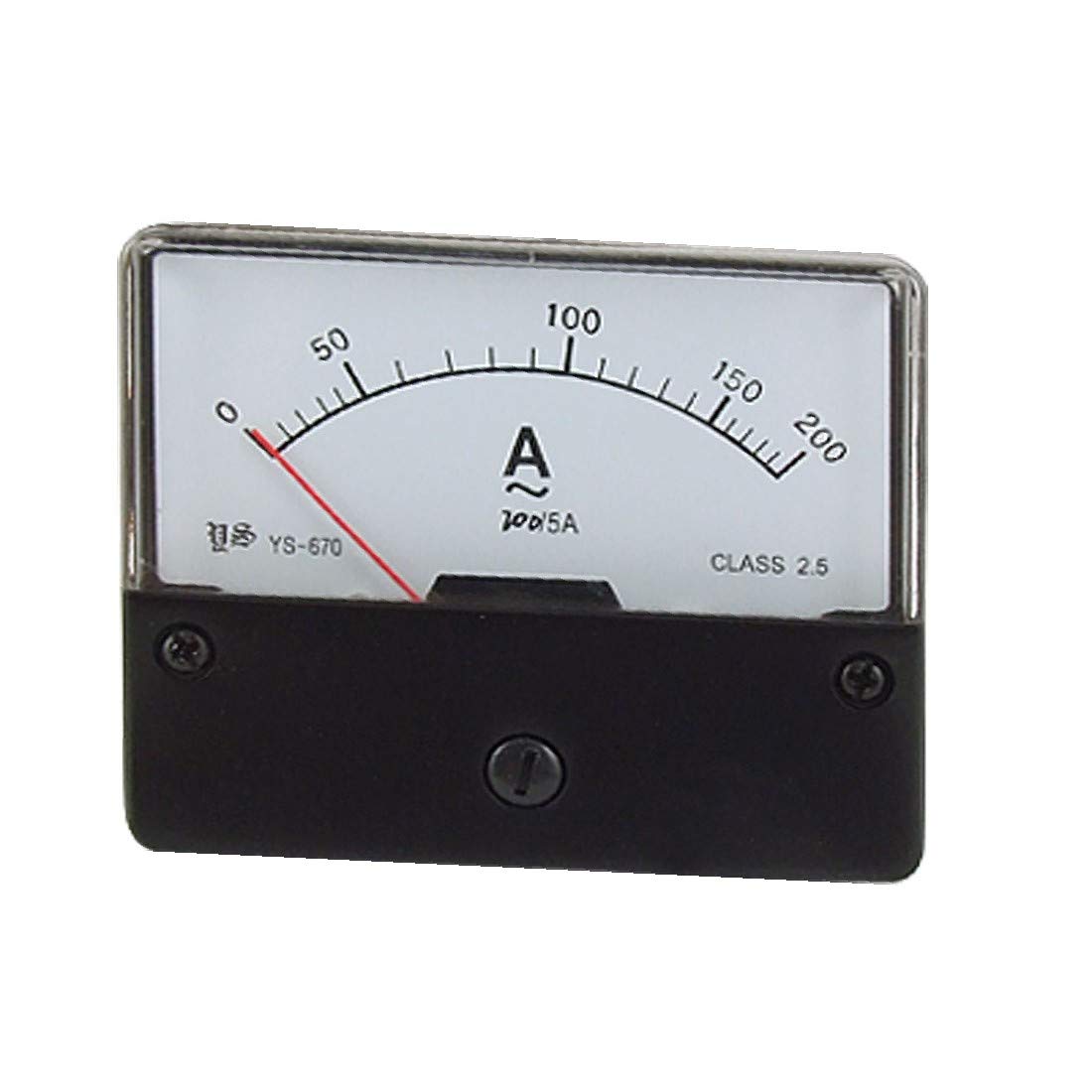 Ampèremètre analogique d'efficacité fiable YS-670, panneau rectangulaire AC 200A de haute précision