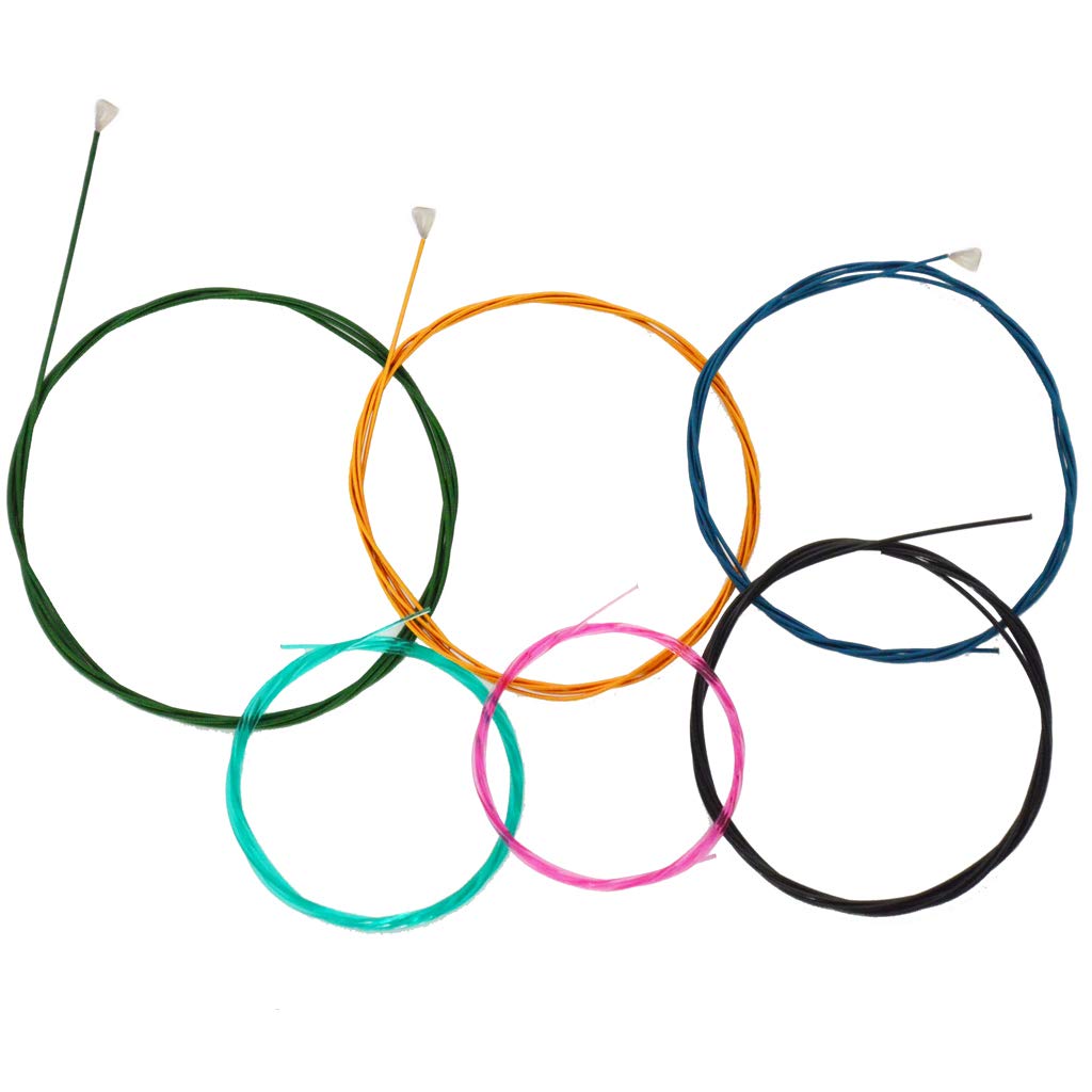 Juego de 10 cuerdas de nailon multicolor para guitarra clásica con trastes