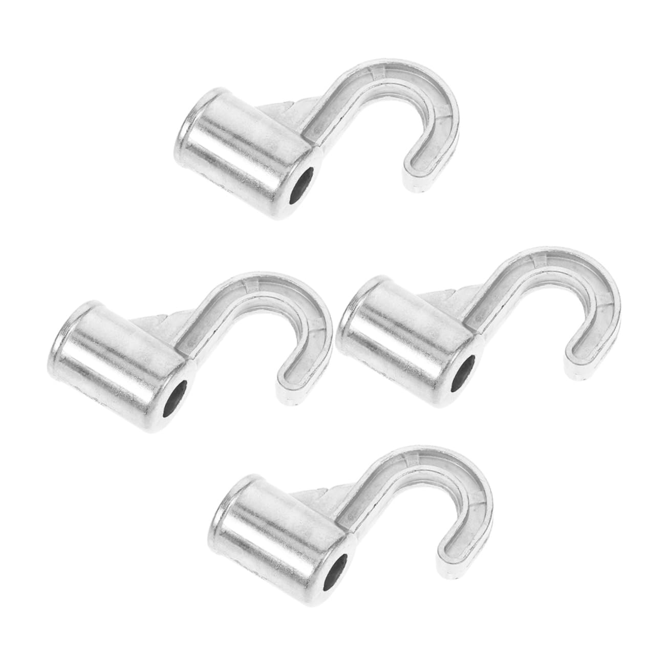 ULTECHNOVO 4Pcs Closet Rod Brackets No Drilling Required Easy Installation Rod Holders for Towel Bars Heavy Duty Support for Bathroom Bedroom Living and Office