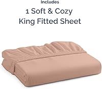 Vista 391 de King Fitted Bed Sheet - Bottom Single Fitted Sheet Only - Ultra-Soft Hotel Luxury Bedding w/ 8-16 Inch Deep Pockets - Breathable, Cooling & Wrinkle