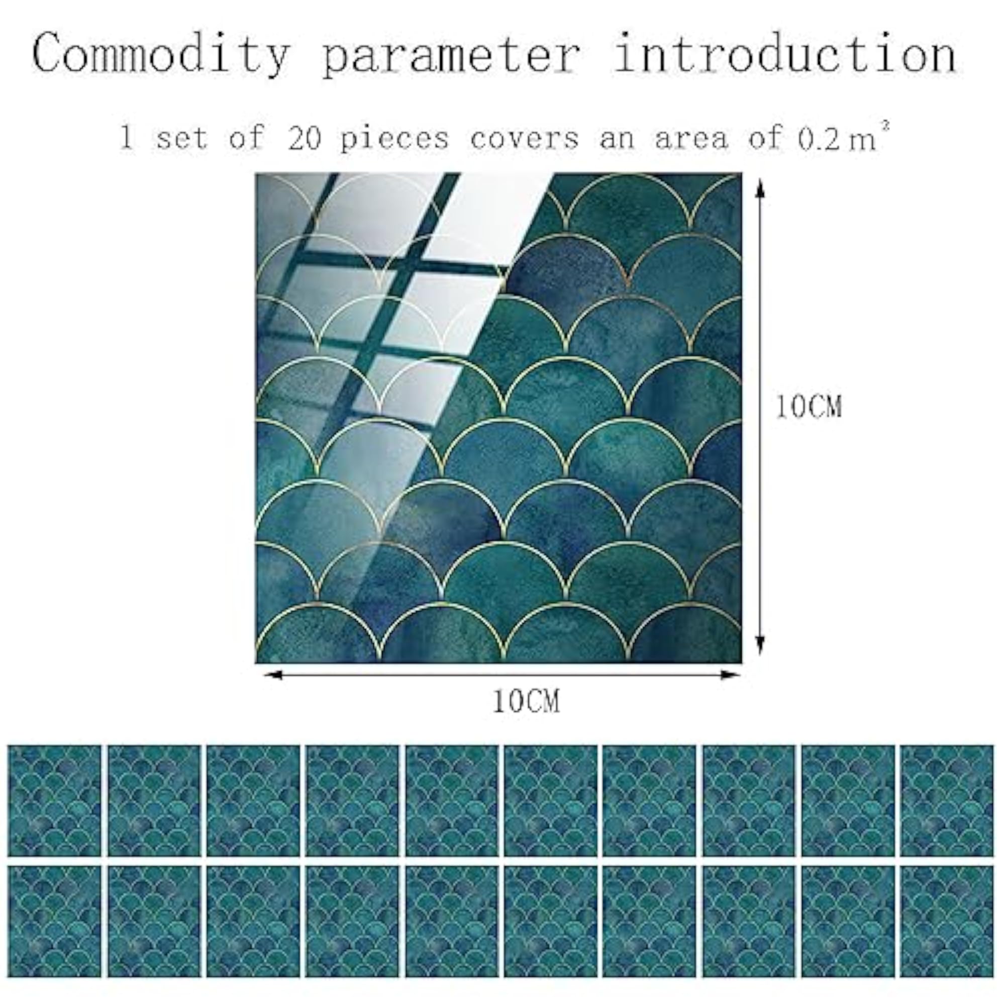 Marble Glue Tile Art Stickers for Kitchen Bathroom Decor