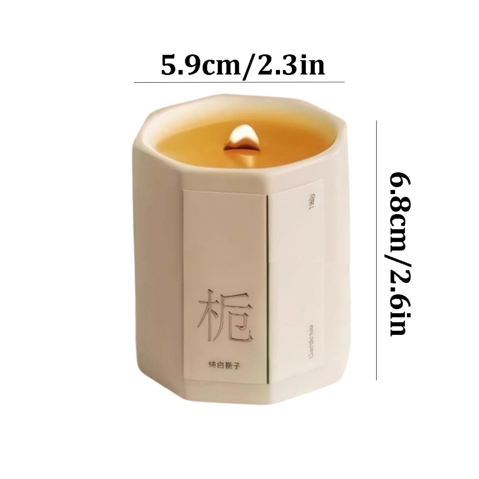 Compacto Velas de cerámica hechas con cera de soja y aceites esenciales, velas aromáticas reutilizables modernas de larga duración for mujeres y hombres no es picante(3pcs)