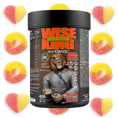 ZOOMAD LABS - Wise King II, 23 Multivitaminas y Minerales, Efecto Antioxidante, Especial para Articulaciones, Suplemento para Deportistas en Polvo - 390 gr, Varios Sabores (Chuche de melocotón)