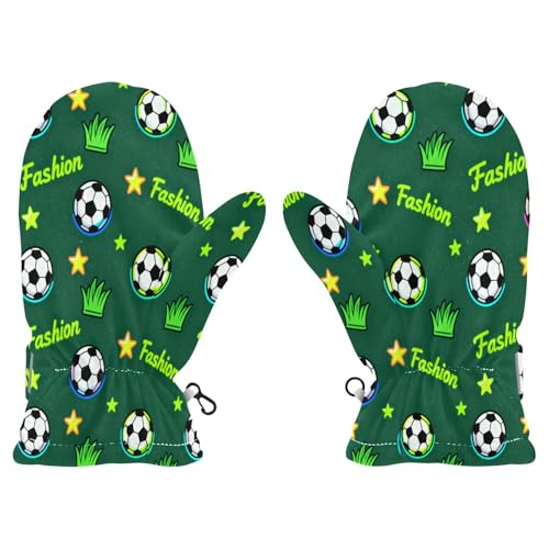 Fashion Football Dark Green warm mittens for baby gloves toddler girl guantes de para frio S