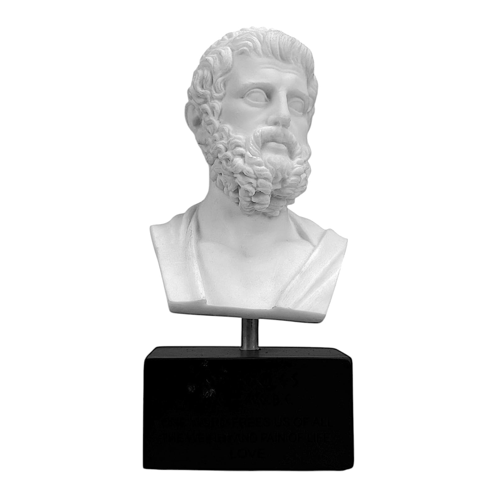 Busto de Sófocles de alabastro de 19 cm fabricado a mano en Grecia