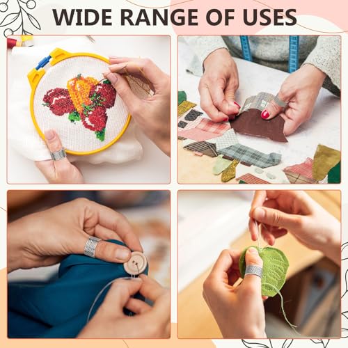 Colaxi 5Pcs Sewing Thimble Sewing Thimble Finger Protector Alloy Sturdy Fingertip Thimble Thimble for Hand Sewing for Needlework Embroidery
