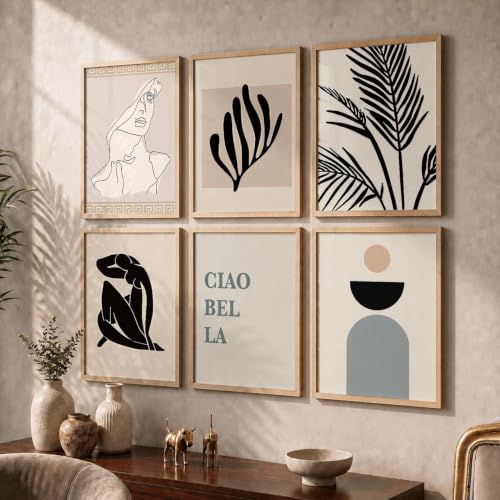 Image of kotart Premium Digital Paintings with Frame for Home Decoration - Painting for Living Room Bedroom Office Room Decor - Painting for Wall Decoration - Pack of 6 (Art 12, 13x17 inch)