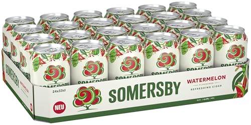 Somersby Watermelon 0 33 l Dose| 24 Dosen 100% erfrischender Somersby Geschmack der Wassermelone mit 4 5 Prozent Volumen fruchtiger Cider (24 x 0 33 l)