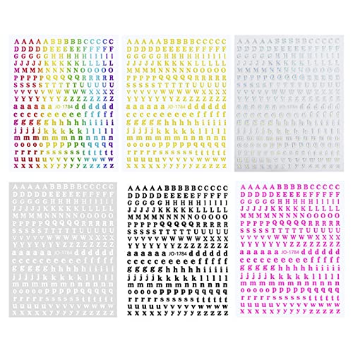 MEIKONG Letras de Arte de uñas Pegatinas de Arte de uñas inglés calcomanías de Arte de uñas Pegatinas de uñas para Puntas de manicura de Bricolaje decoración de Arte de uñas Letras de Arte de uñas Cover