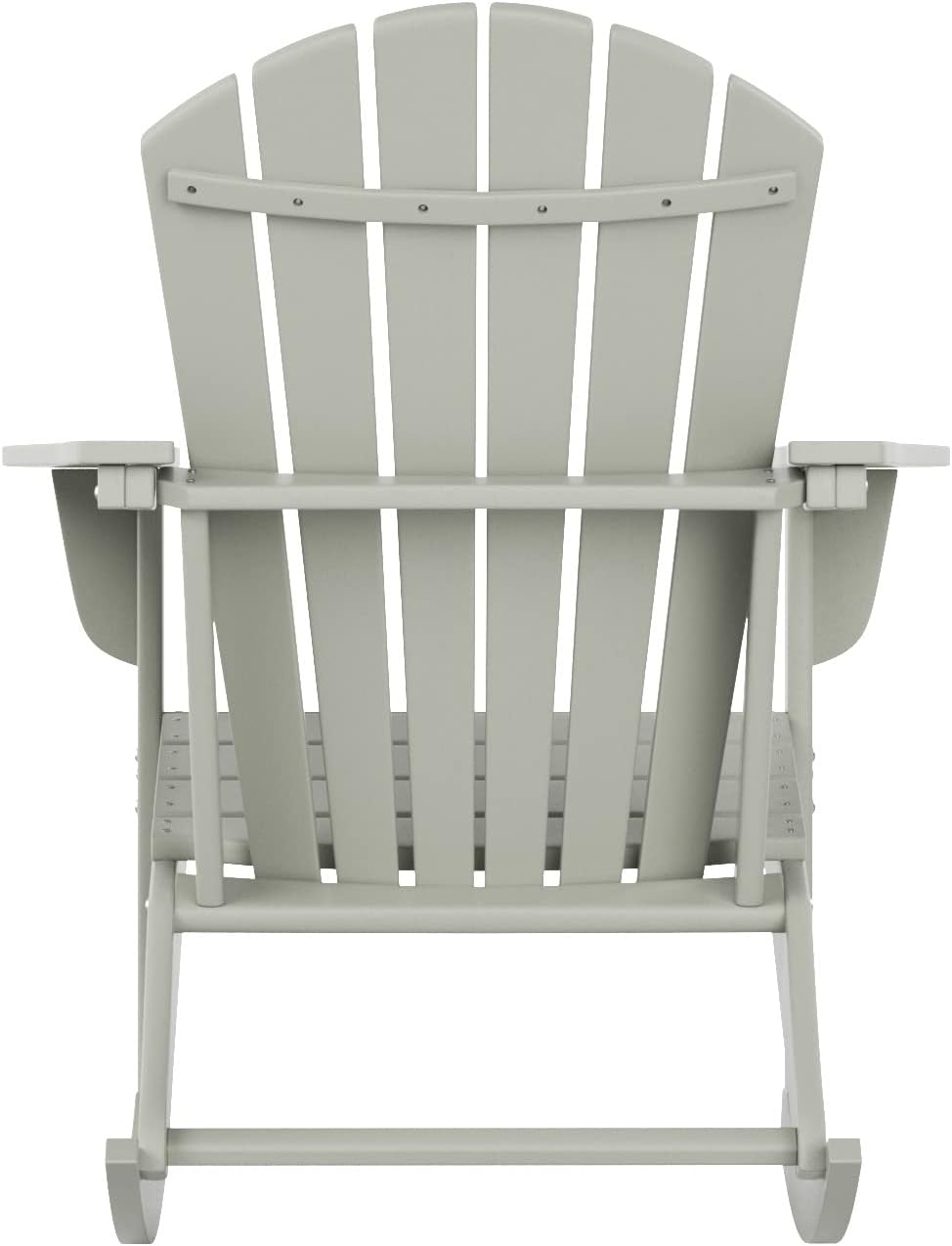WestinTrends Dylan Outdoor Patio Poly Plastic Adirondack Rocking Chair, Sand
