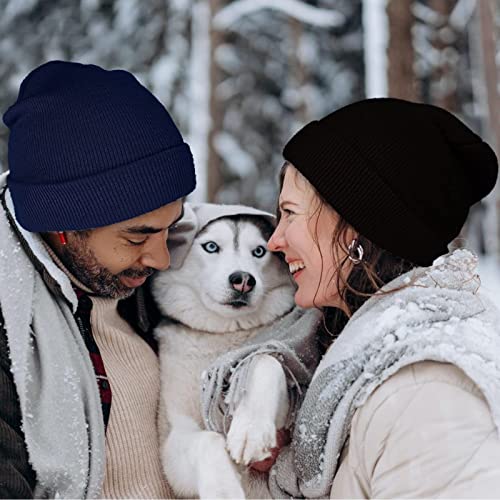 Image of ZOORON 1&2 Pack Beanie for Men Women Slouchy Beanie Hats Winter Knit Caps Soft Ski Hat Unisex