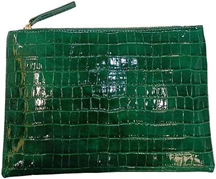 Women Envelope Clutch Purse Bag Fashion Crocodile Embossed PU lea...