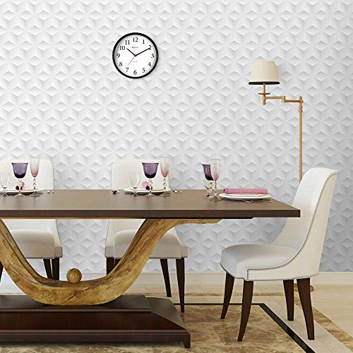 Relógio de Parede Silencioso Redondo Preto Herweg 6126S-34