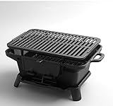 Gusseisen-Grill, tragbarer Holzkohlegrill für den Innen- und Außenbereich, Grills für Camping, Picknick, Party