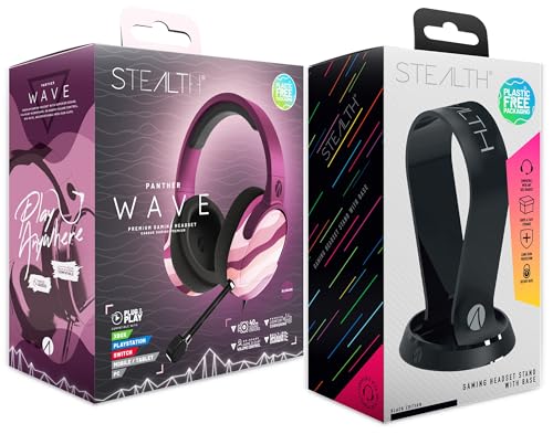 Image of STEALTH Panther Wave Blossom Headset and Stand Bundle